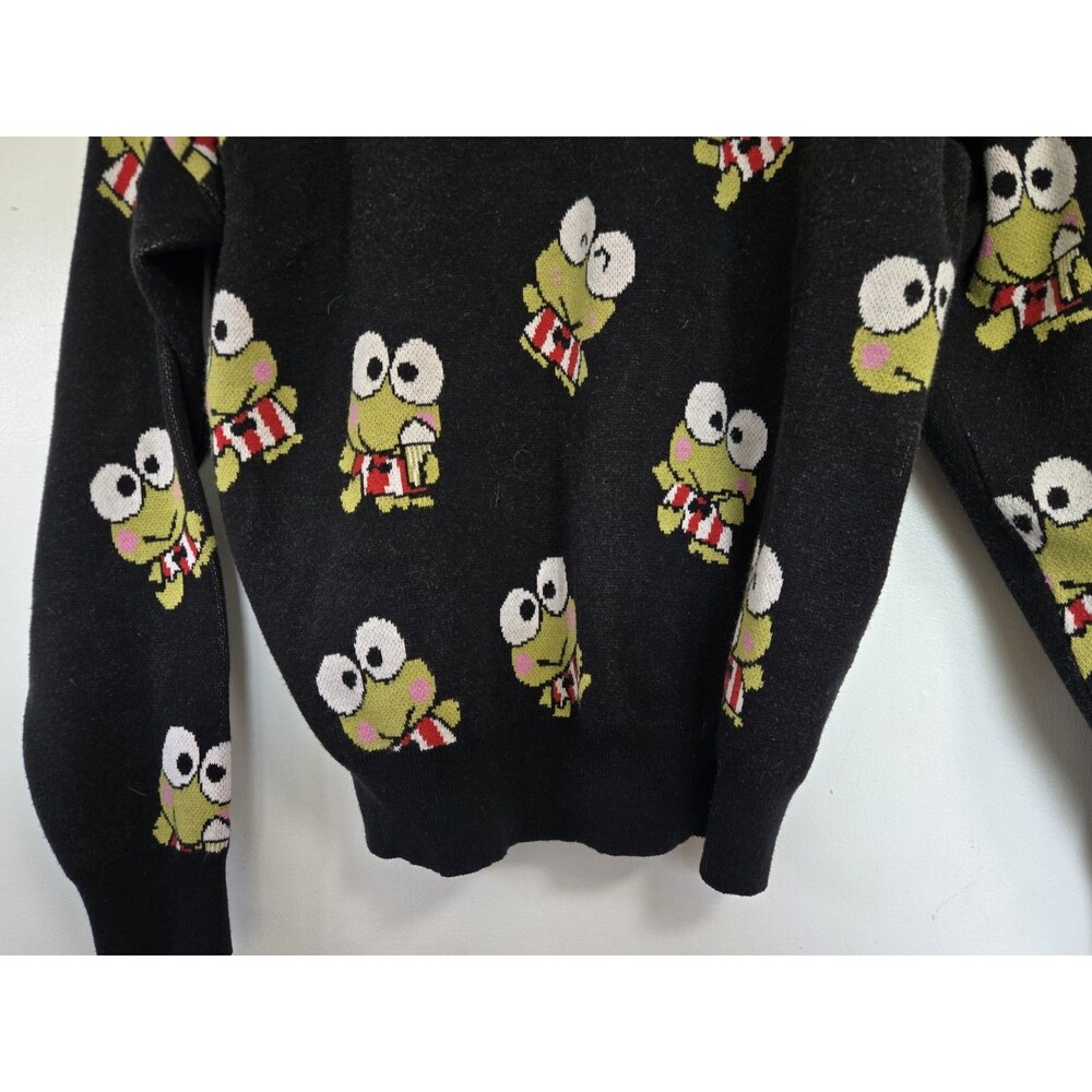 Hello Kitty and Friends x Forever 21 Sweater Womens M Keroppi Crewneck Frog - Picture 3 of 7